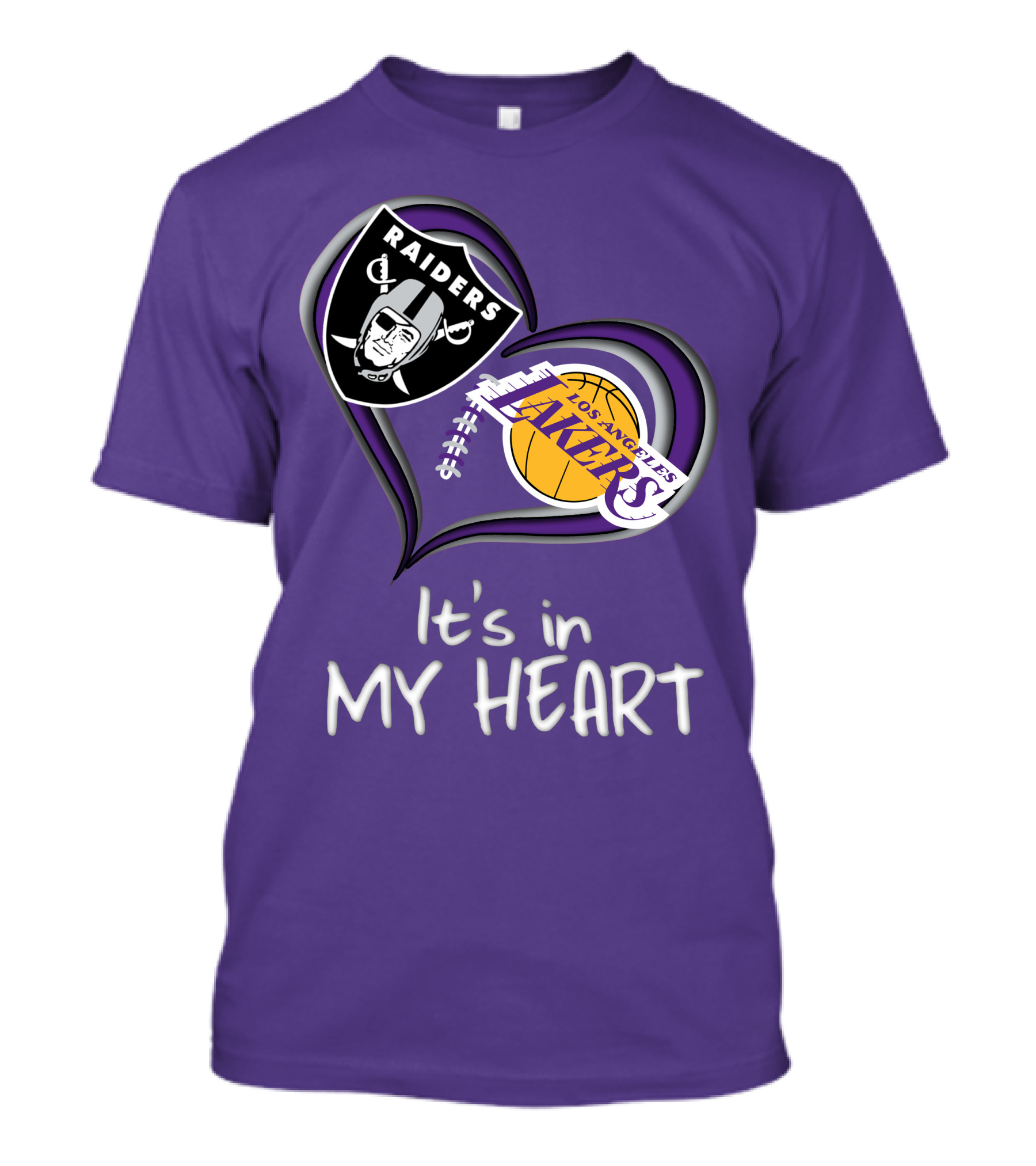 Raiders Lakers It's In My Heart T-Shirt