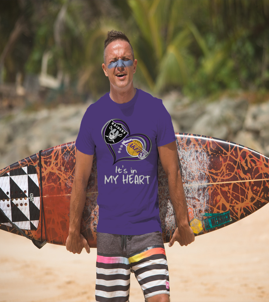 Raiders Lakers It's In My Heart T-Shirt