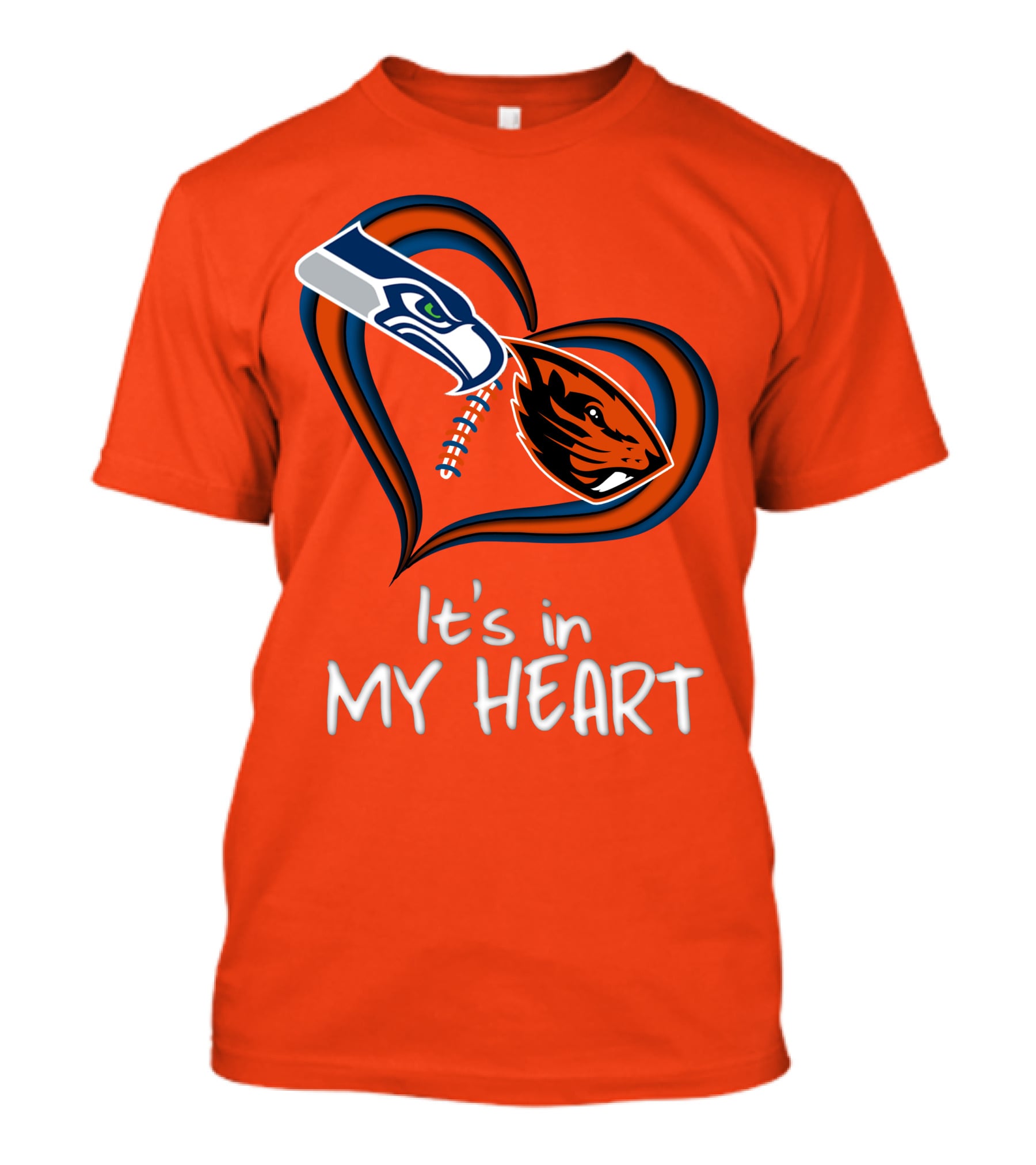 Seahawks And Beavers It's In My Heart T-Shirt