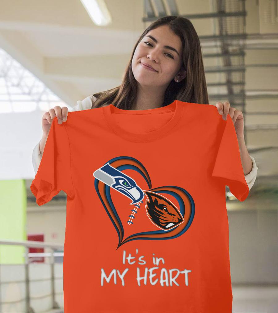 Seahawks And Beavers It's In My Heart T-Shirt