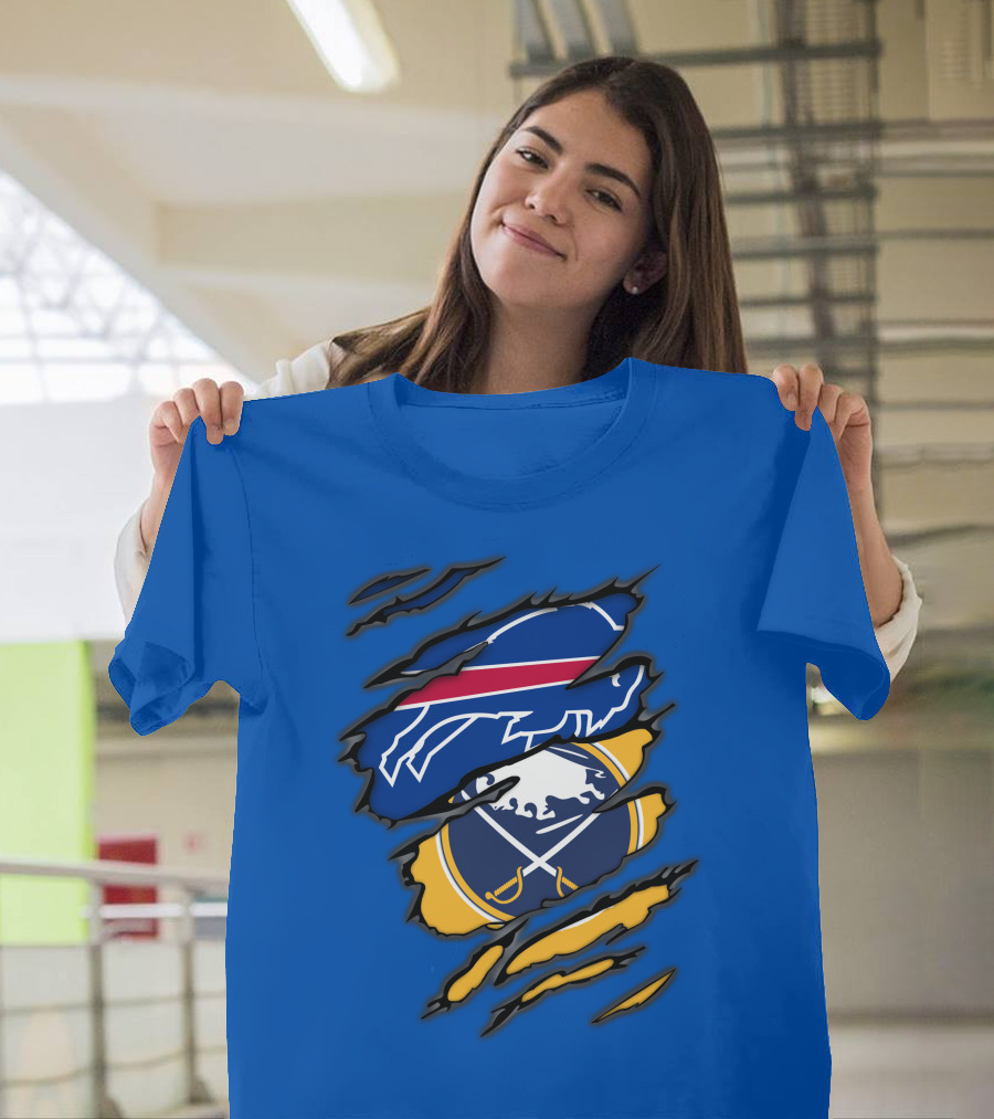 Buffalo Bills Sabres Dual Fan T-Shirt