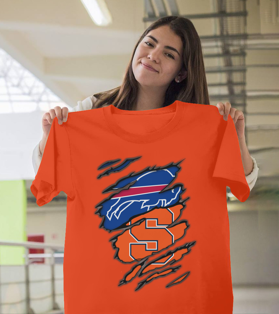 Buffalo Bills Syracuse University Orange Logo Combination T-Shirt