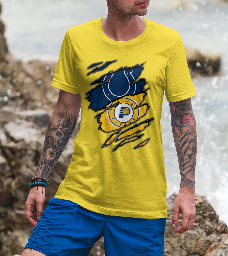 Indianapolis Colts Pacers Logos Collaboration T-Shirt