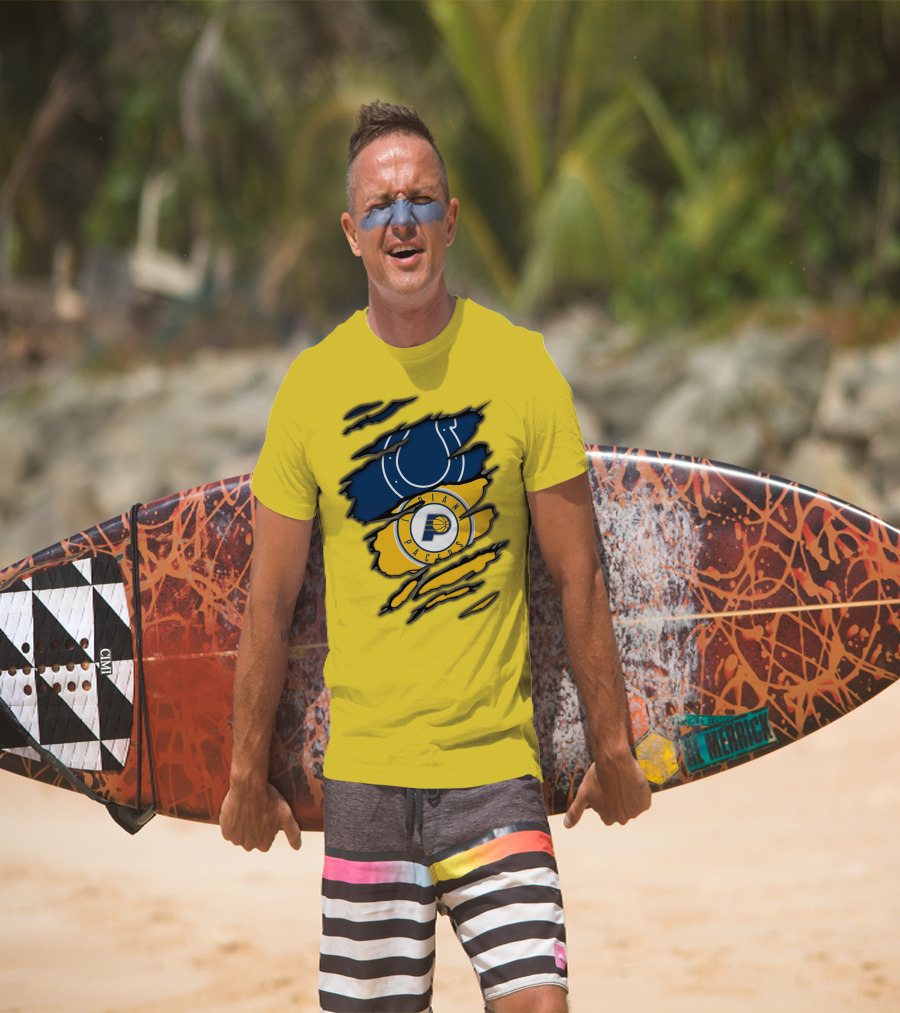 Indianapolis Colts Pacers Logos Collaboration T-Shirt