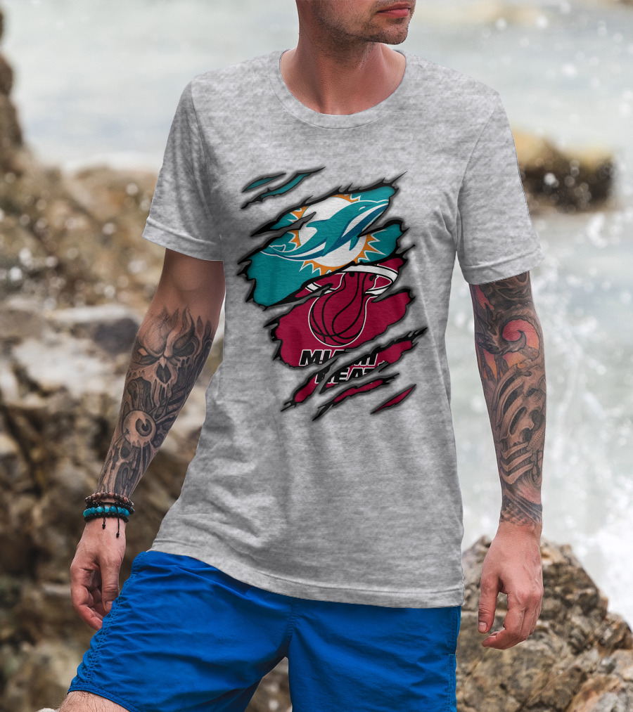 Miami Dolphins Miami Heat T-Shirt