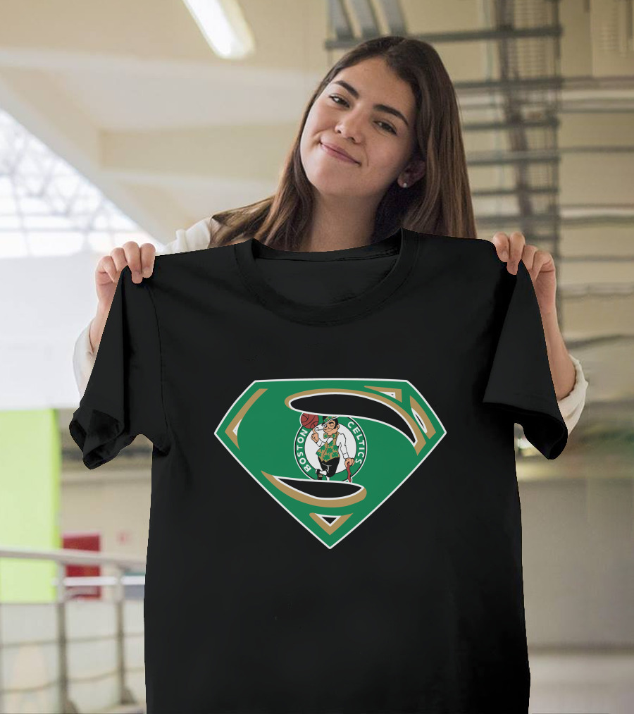 Boston Celtics Superman Logo Crossover T-Shirt