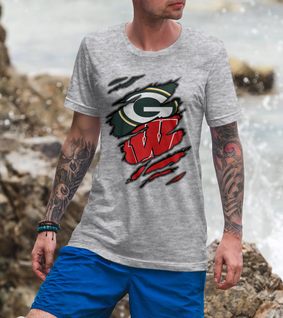 Packers Badgers Green Bay Wisconsin Football Fans T-Shirt
