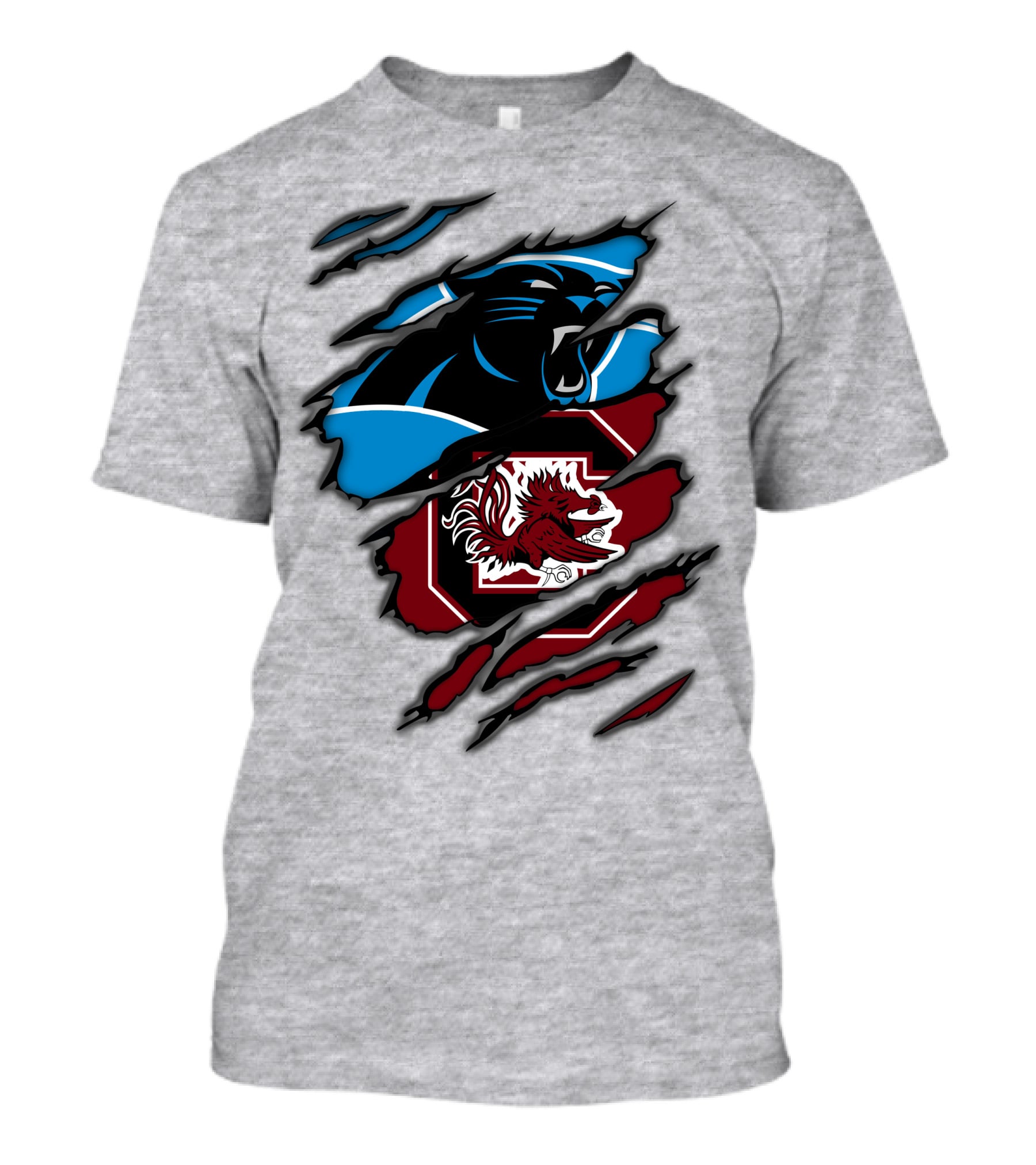 Panthers Gamecocks Claw Mark Fusion T-Shirt