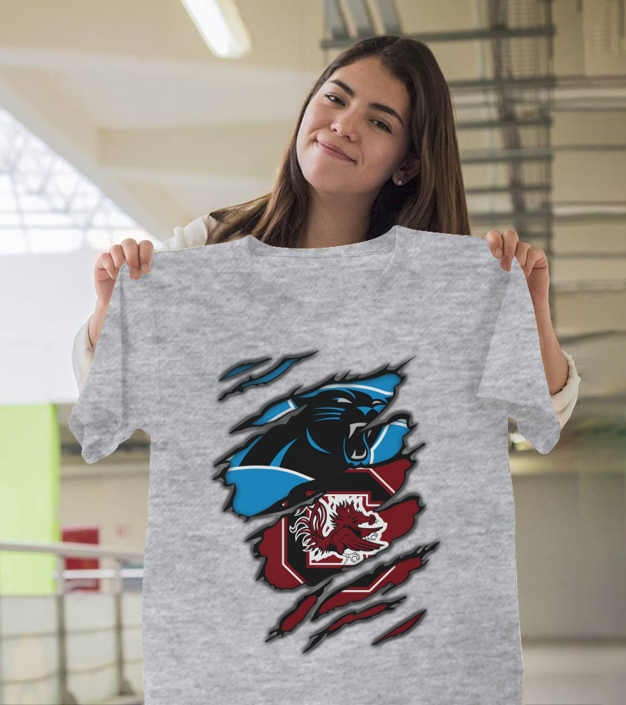 Panthers Gamecocks Claw Mark Fusion T-Shirt