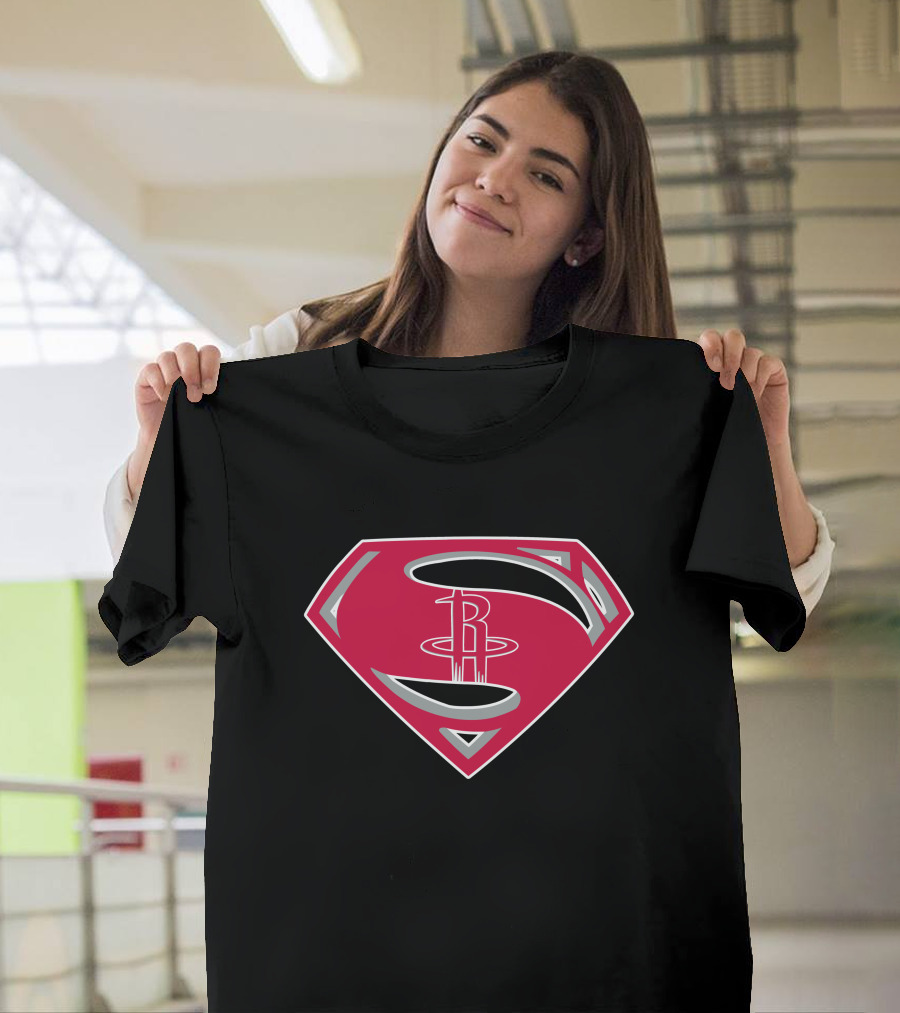 Houston Rockets Superman Logo Integration T-Shirt