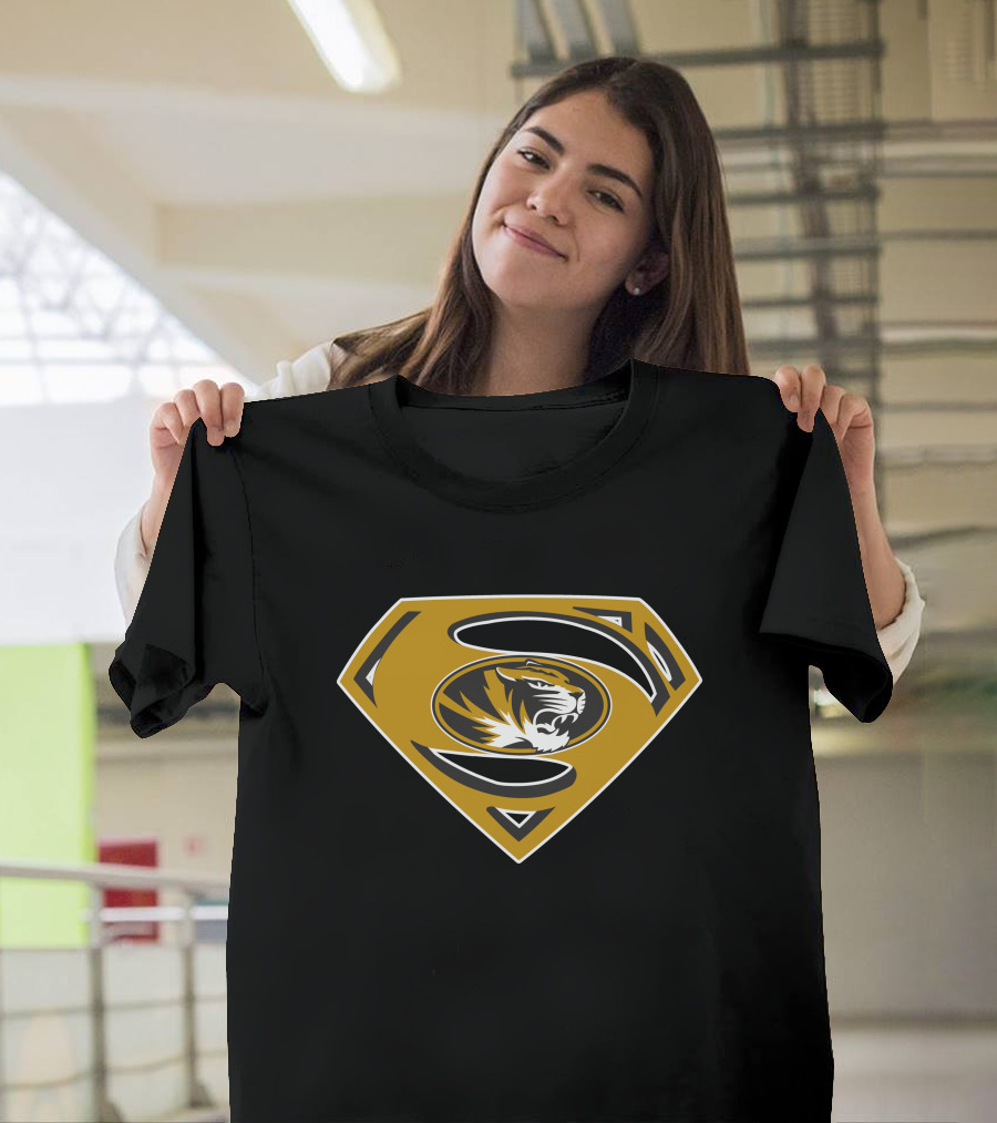 Superman Mtigers Shield Logo Tigerhead T-Shirt