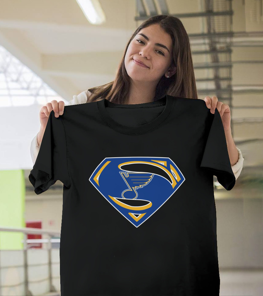 Superman St. Louis Blues Shield T-Shirt