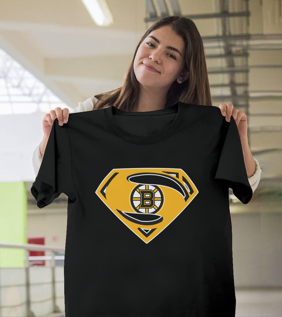 Superman Boston Bruins Iconic Emblem T-Shirt