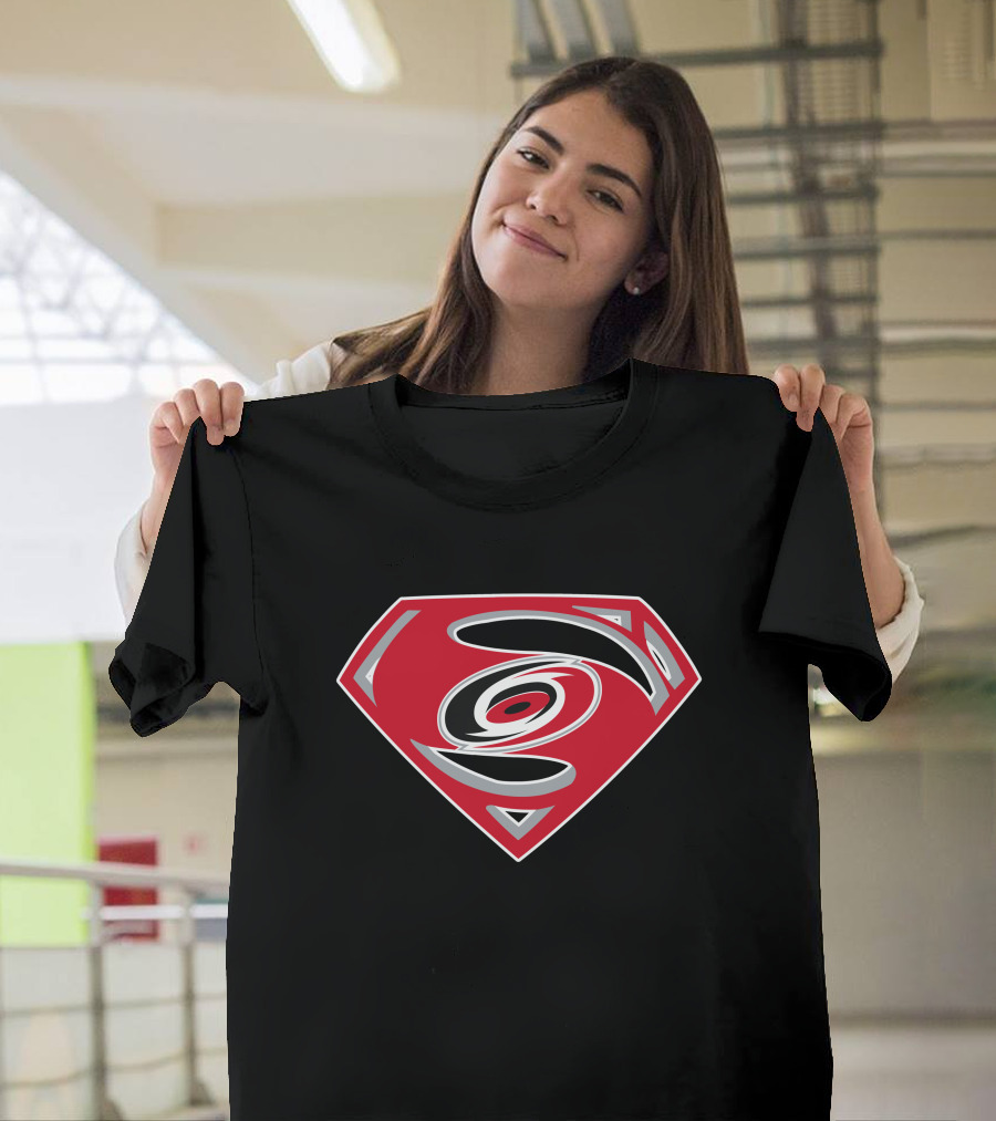 Carolina Hurricanes Superman Logo Fusion T-Shirt