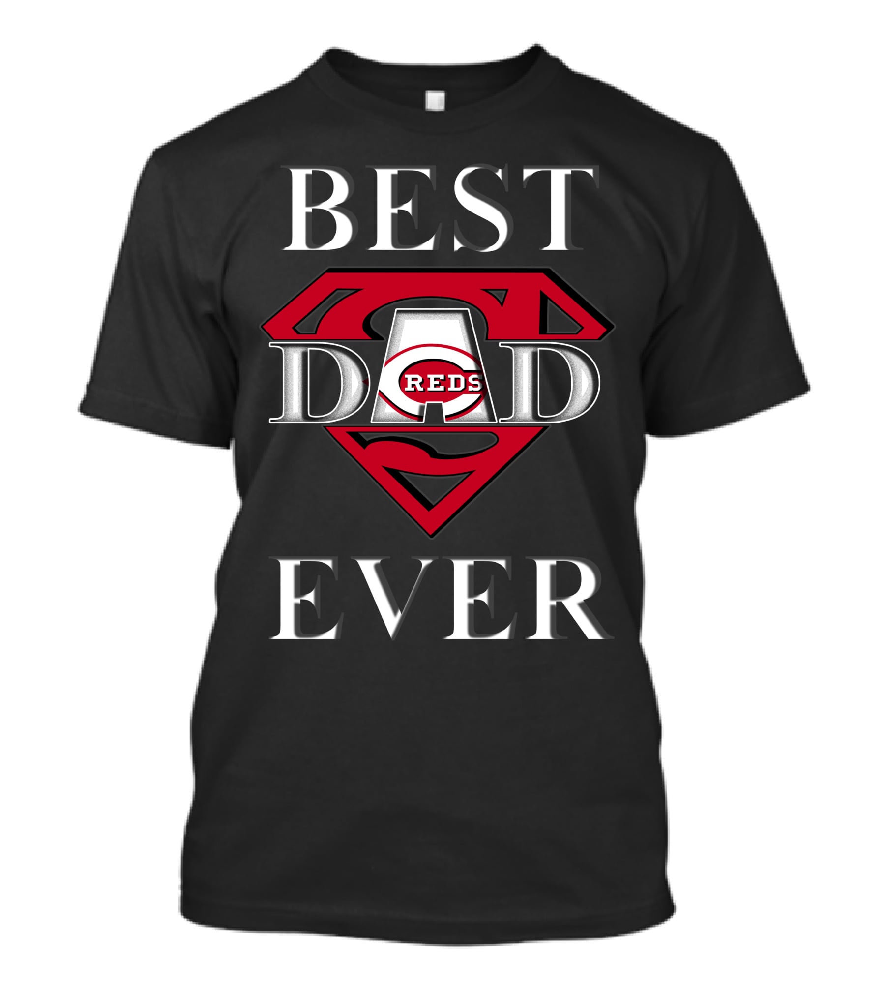 Best Dad Ever Reds Super Dad T-Shirt