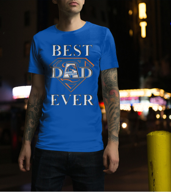 Boise State Broncos Best Dad Ever Superman T-Shirt