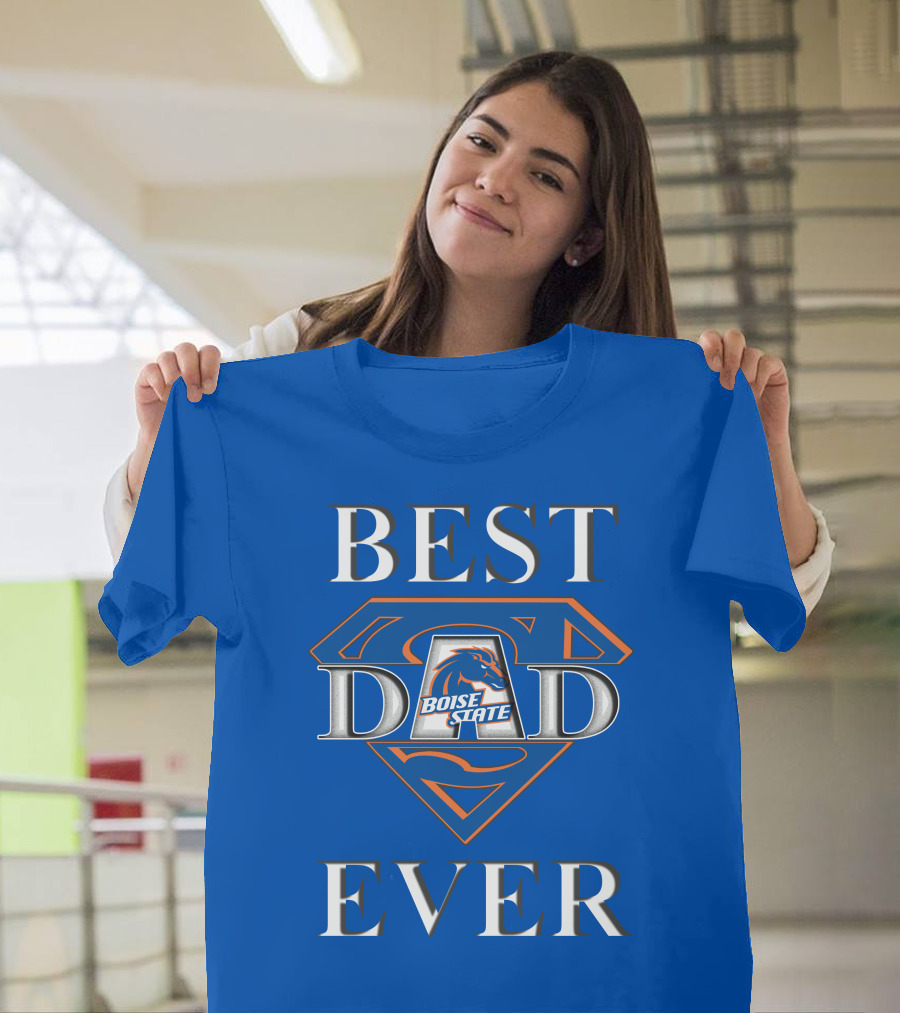 Boise State Broncos Best Dad Ever Superman T-Shirt