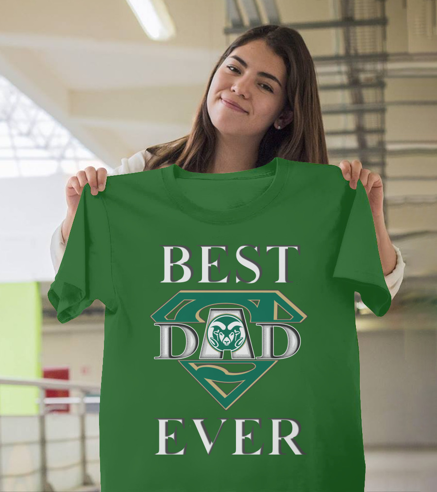 Best Dad Ever Colorado State Rams Superman T-Shirt