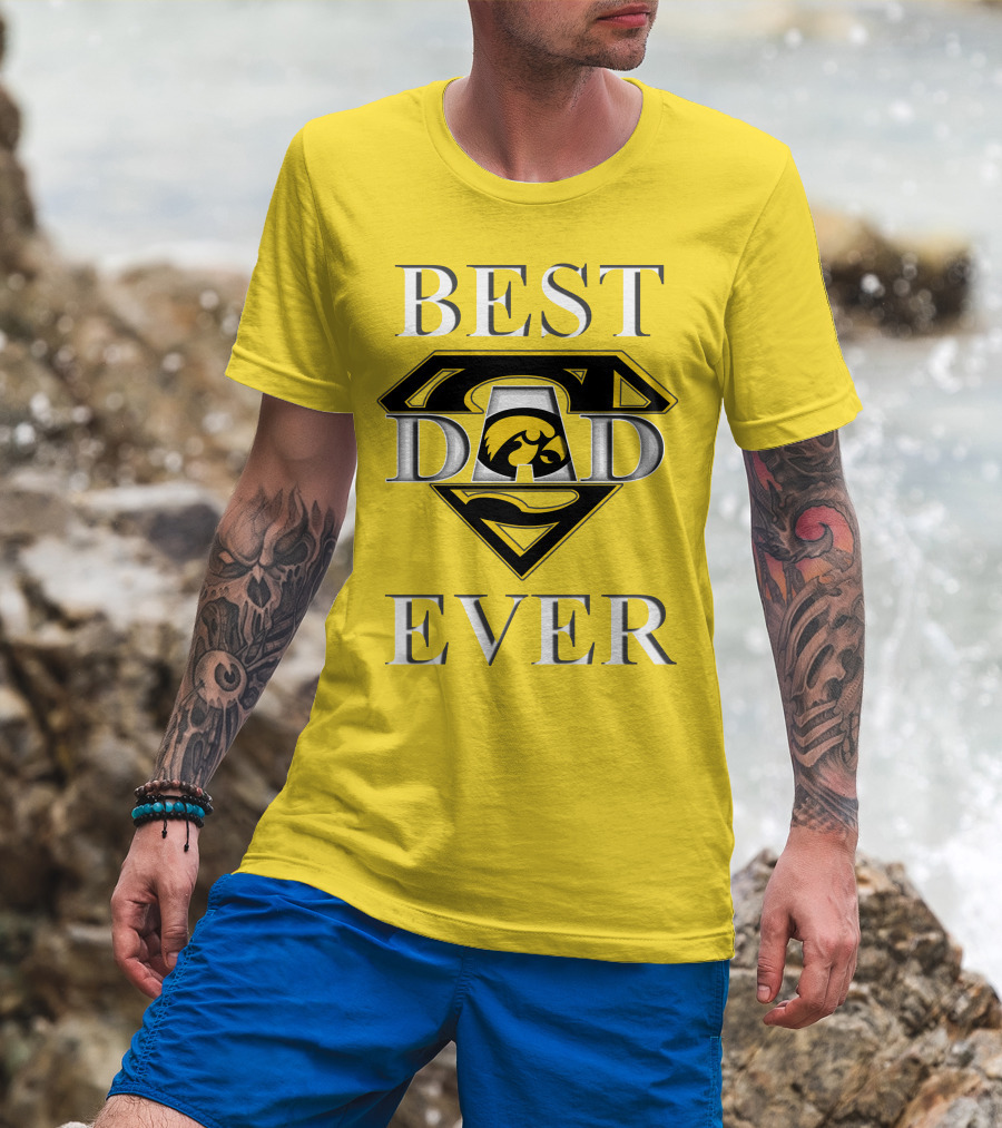 Best Dad Ever Iowa Hawkeyes Superman T-Shirt