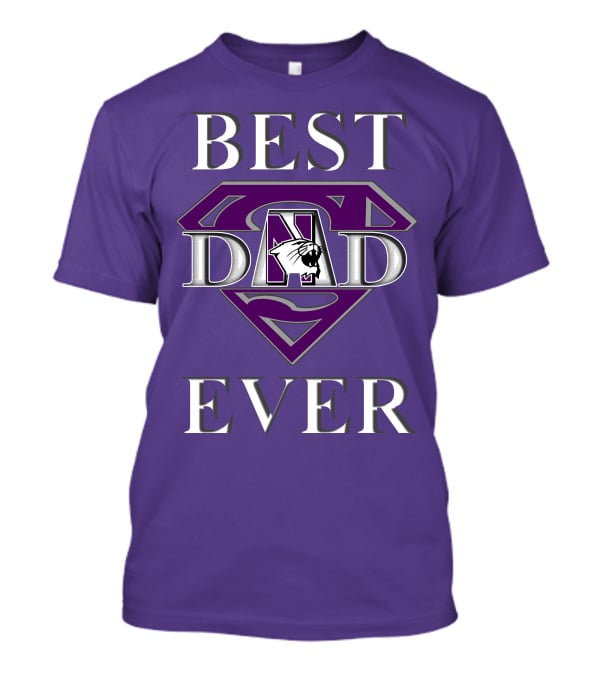 Northwestern Wildcats Best Dad Ever Superman T-Shirt