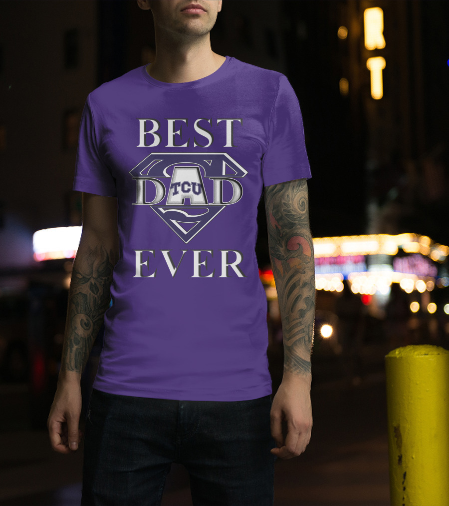 TCU Horned Frogs Best Dad Ever Superman T-Shirt