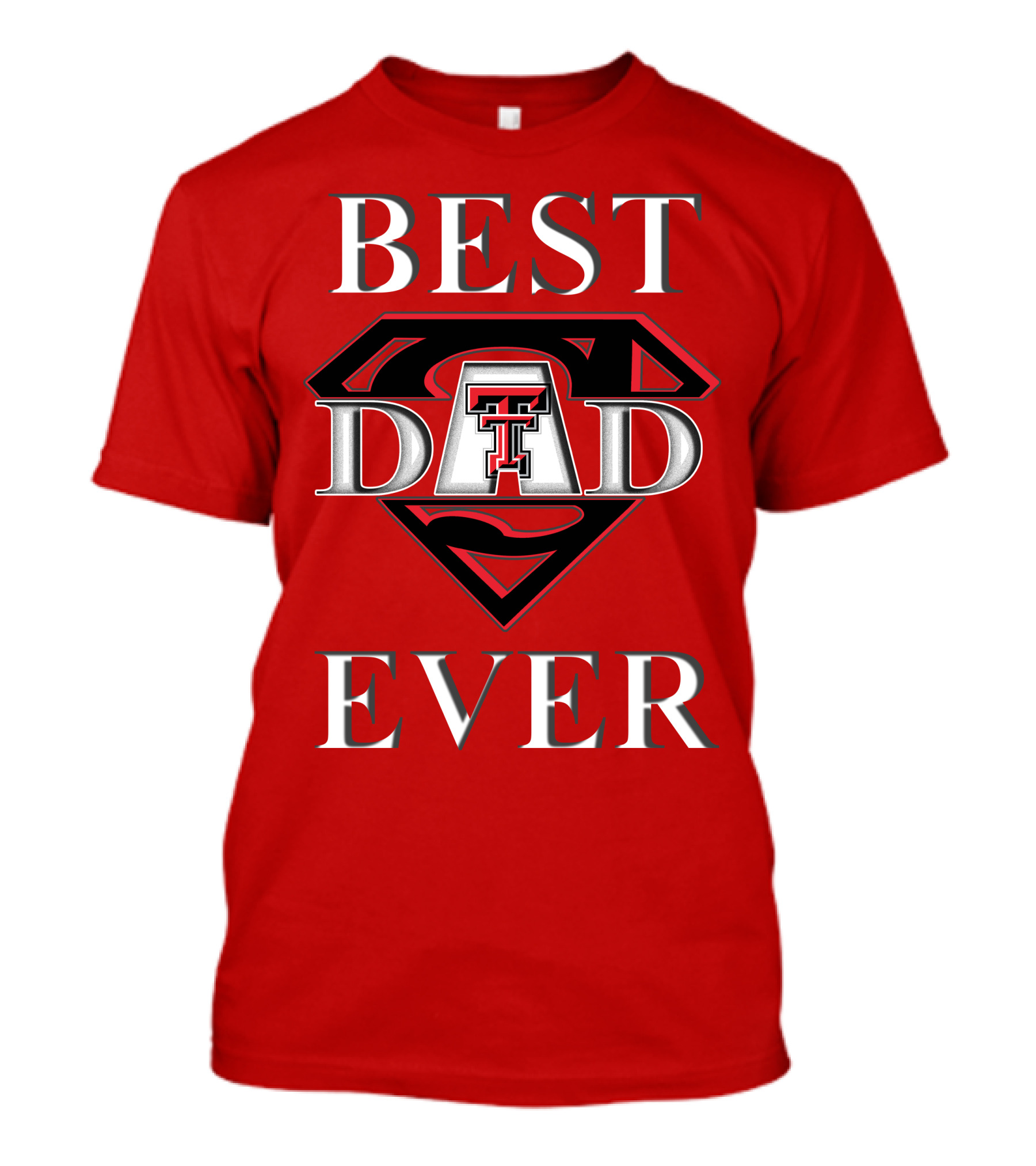 Best Dad Ever Texas Tech Red Raiders Superdad T-Shirt