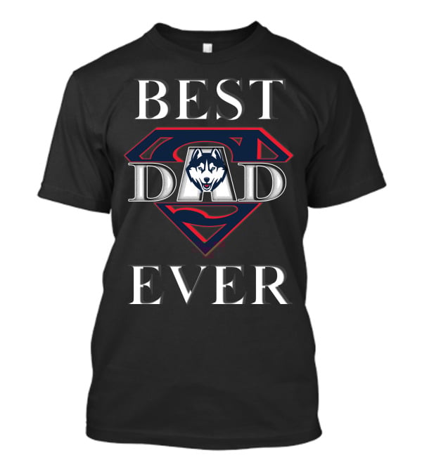 Best Dad Ever UConn Huskies Superman T-Shirt