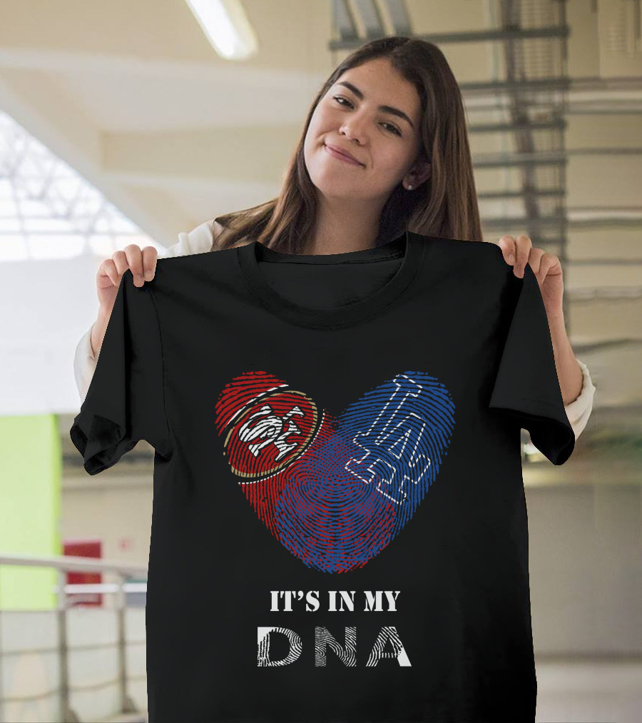 49ers Dodgers Heart It's In My Dna T-Shirt