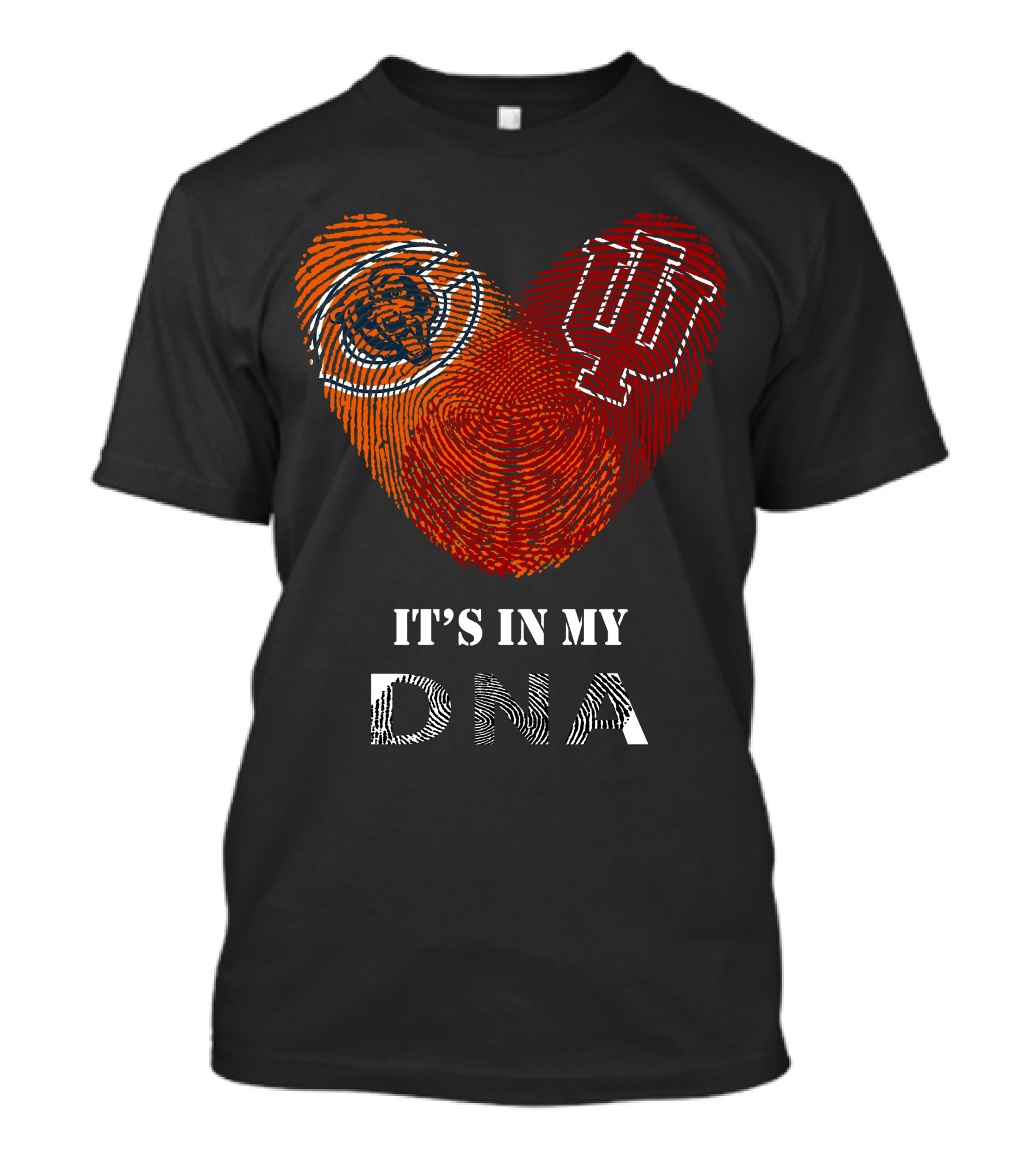 It's In My DNA Bears Hoosiers Heart Fingerprint T-Shirt
