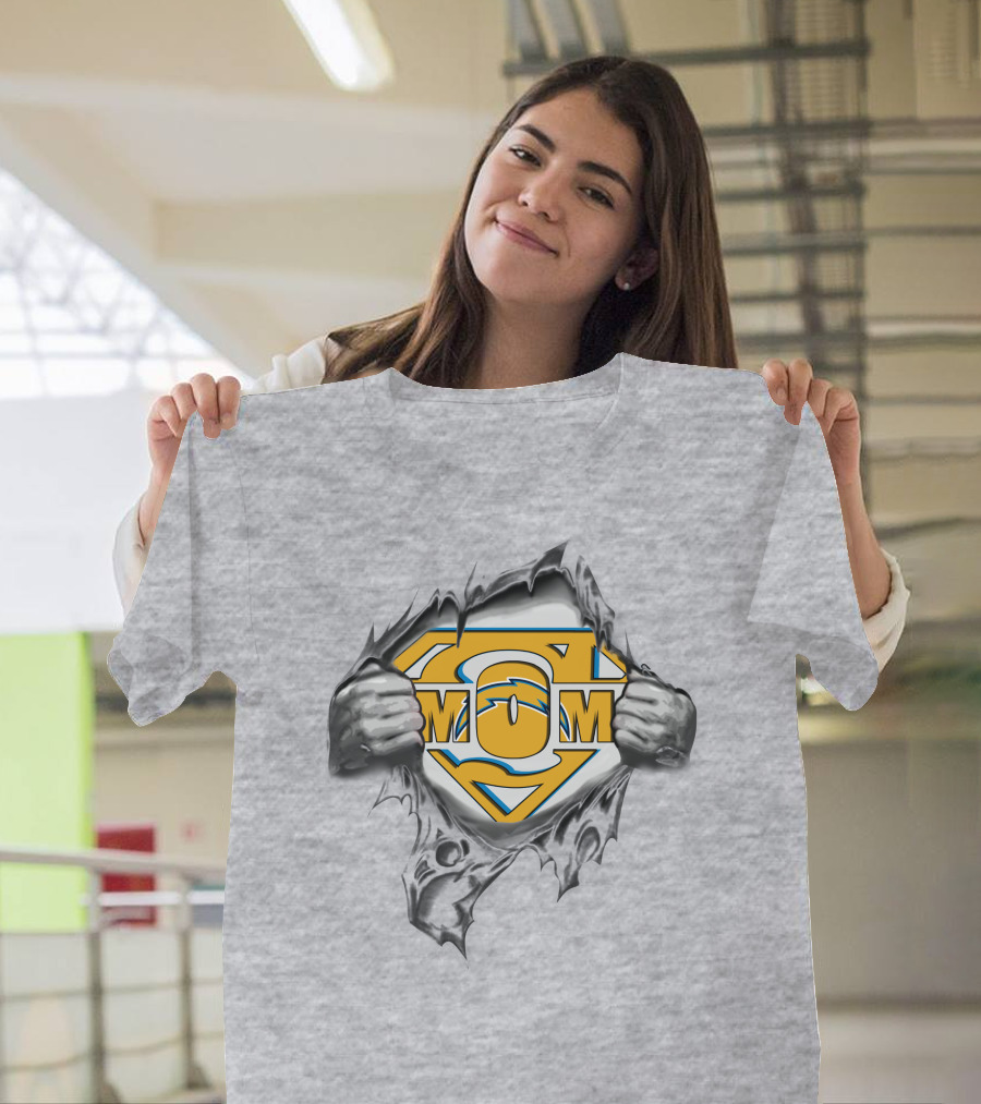 Mom Chargers Super Logo Rip T-Shirt