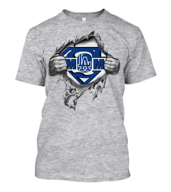 LA Dodgers Super Mom Logo Superman T-Shirt