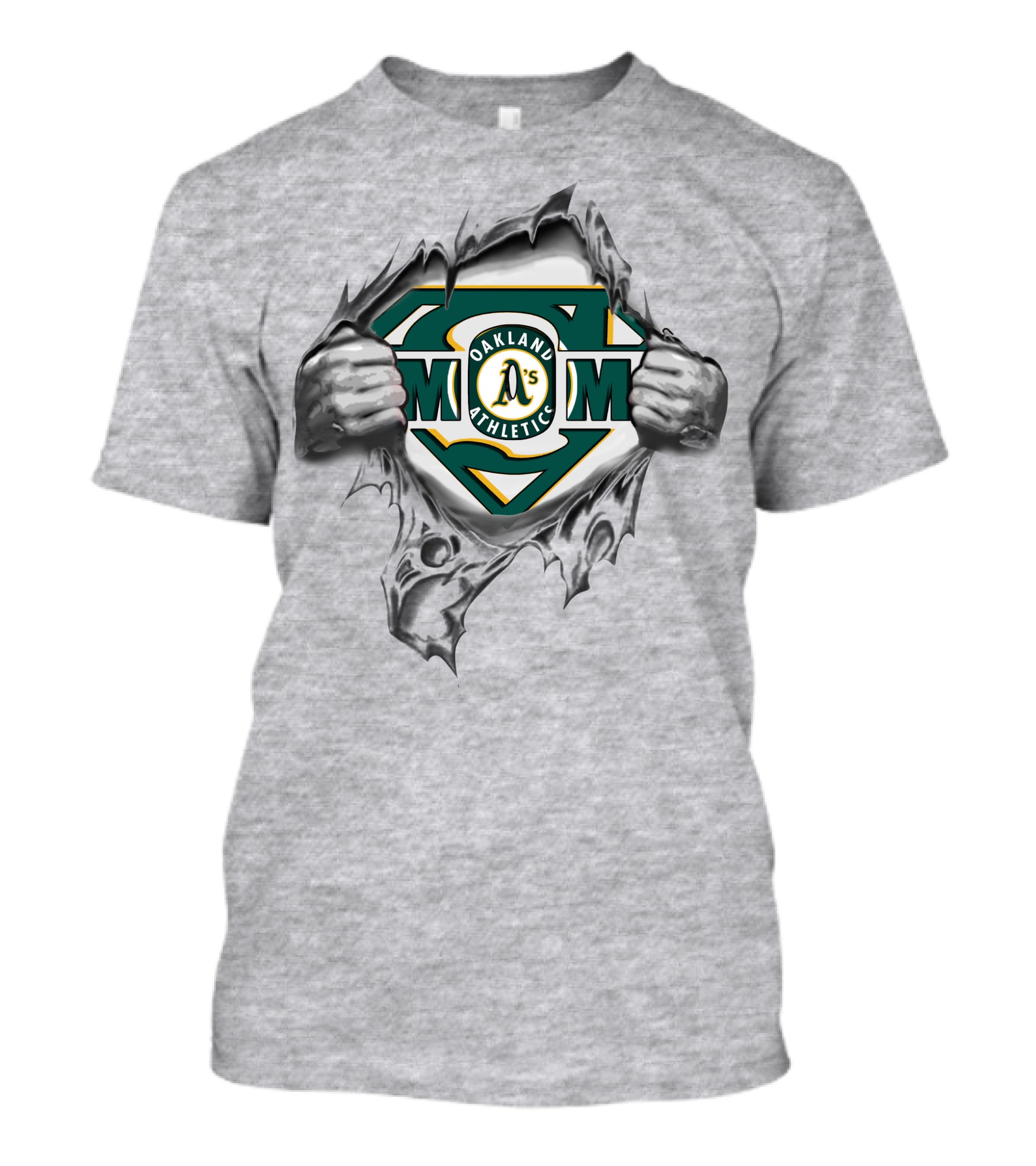 Oakland Athletics Super Logo Ripped T-Shirt