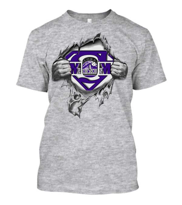 Colorado Rockies Superman Logo Tear T-Shirt