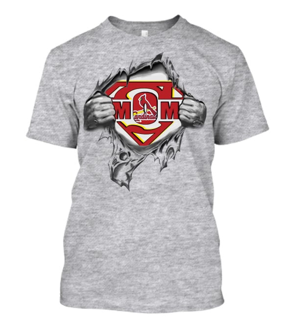 St. Louis Cardinals Super Mom Crest Rip T-Shirt