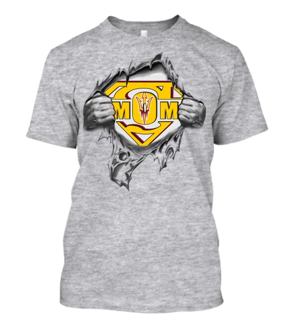 Arizona State Sun Devils Super Mom Logo Rip T-Shirt