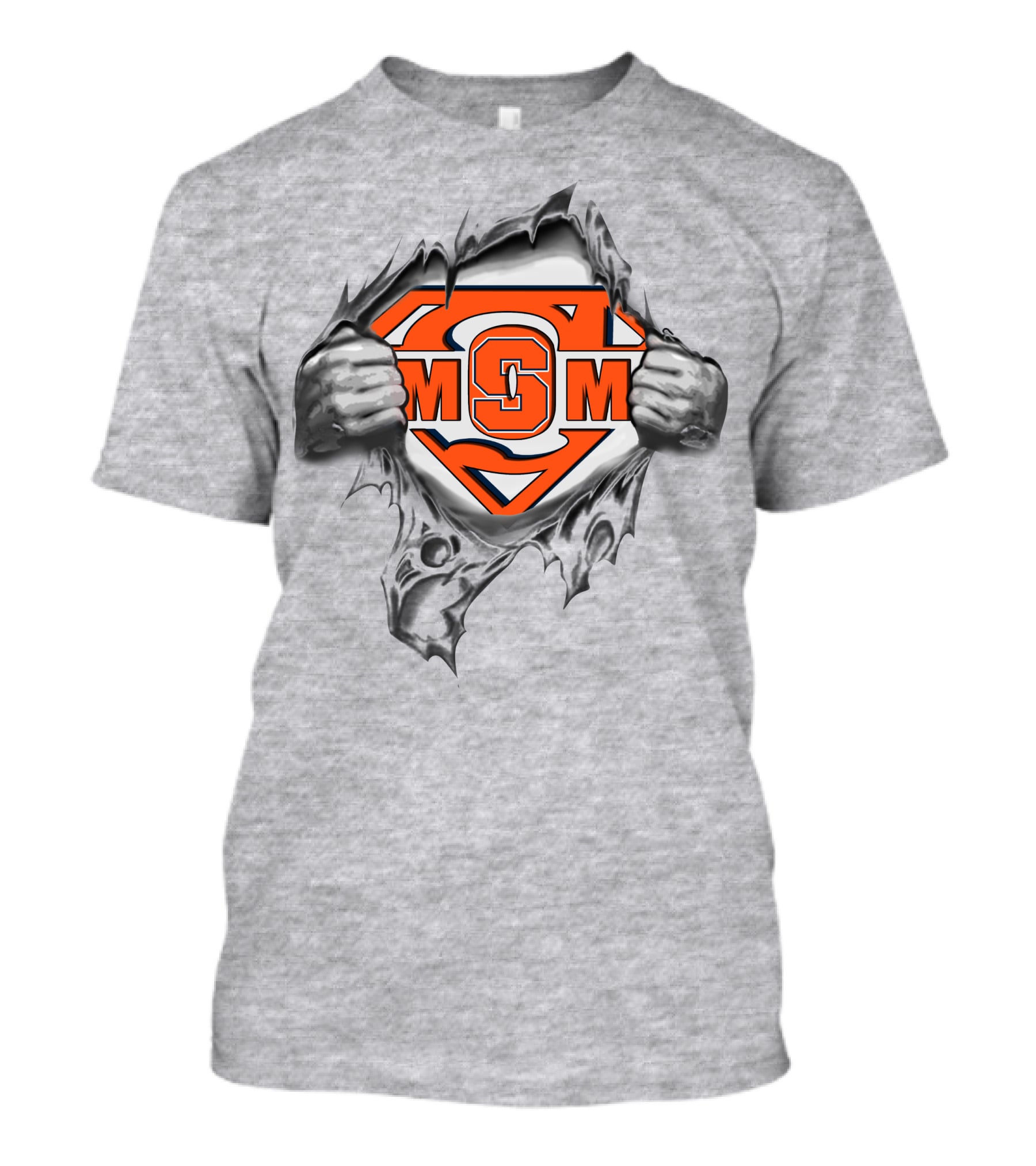 Syracuse Orange Superman Man Of Steel Logo Rip T-Shirt