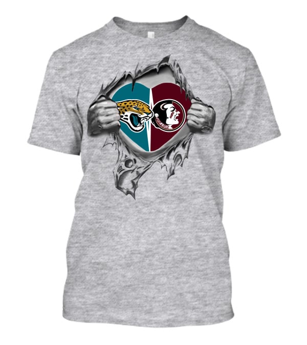 Jaguars FSU Seminoles Heart T-Shirt