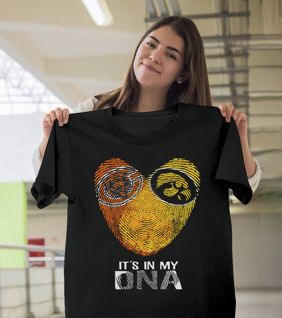 Iowa Bears Hawkeye It's In My DNA Fingerprint Heart T-Shirt