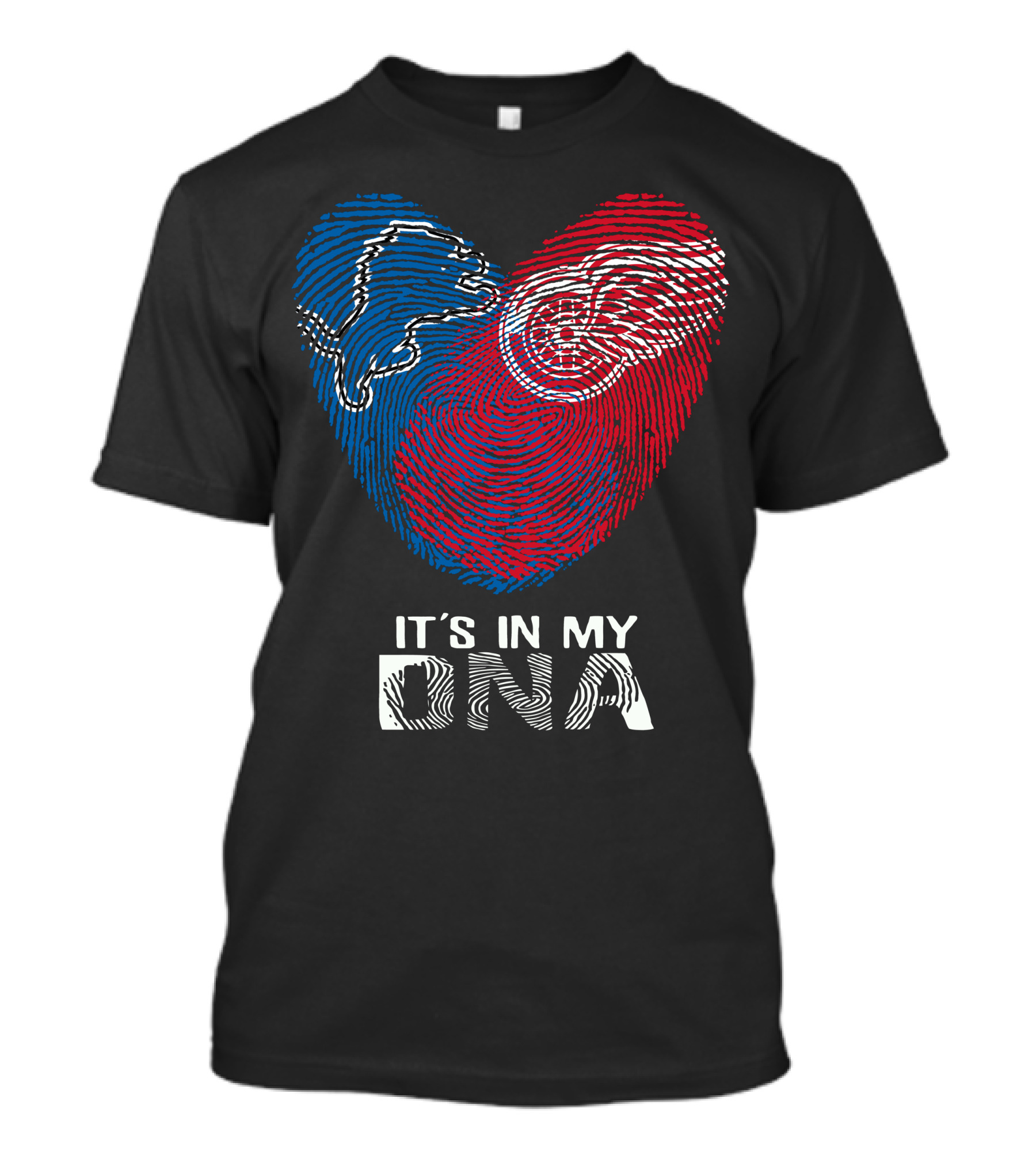 Lions Red Wings Heart It's In My DNA T-Shirt