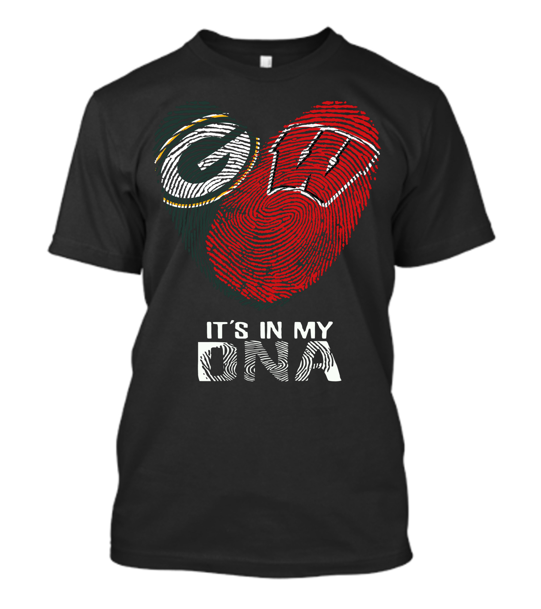 Packers Badgers It's In My Dna Fingerprint T-Shirt