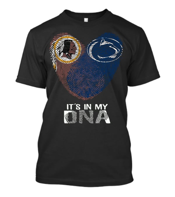 Redskins Penn State It's In My Dna Fingerprint Heart T-Shirt