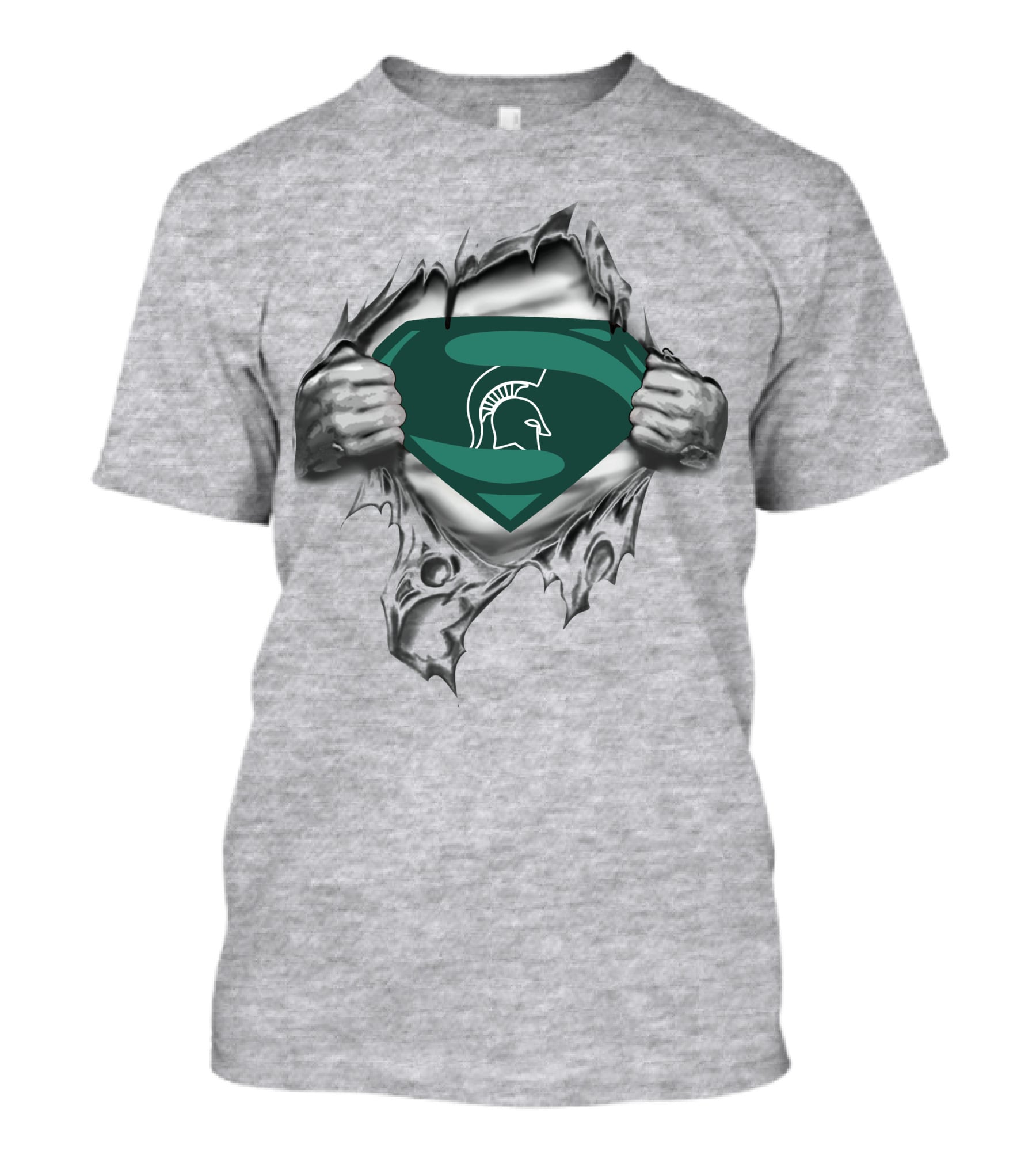 Spartans Superhero Shield Emblem Peeling T-Shirt