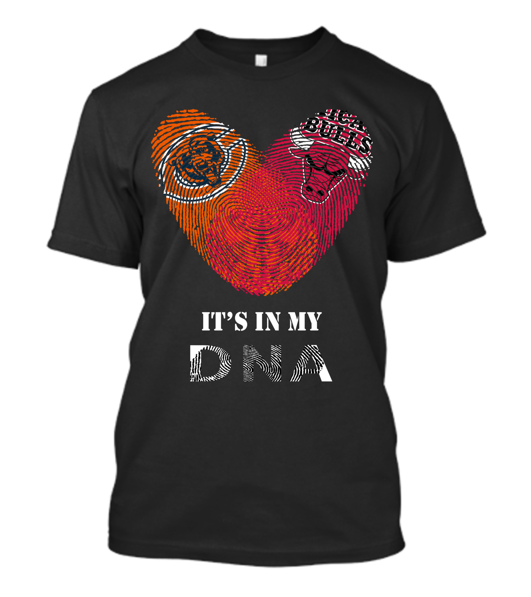 Chicago Bears Bulls Heart It's In My DNA T-Shirt