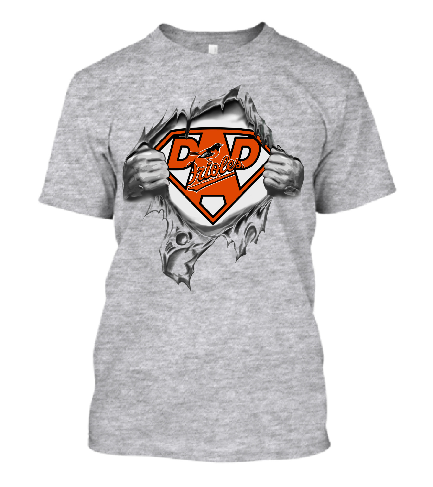 Baltimore Orioles Dad Superhero T-Shirt