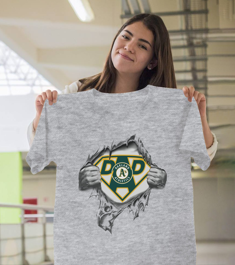 Oakland Athletics Dad Superhero T-Shirt