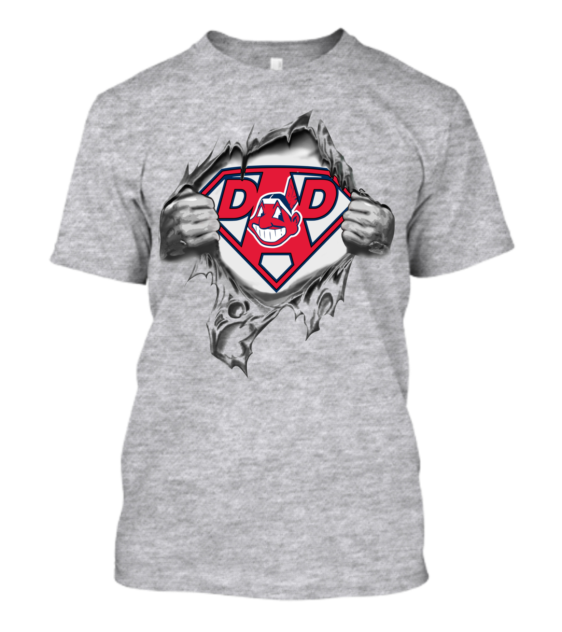 Cleveland Baseball Indians Super Dad Shield T-Shirt