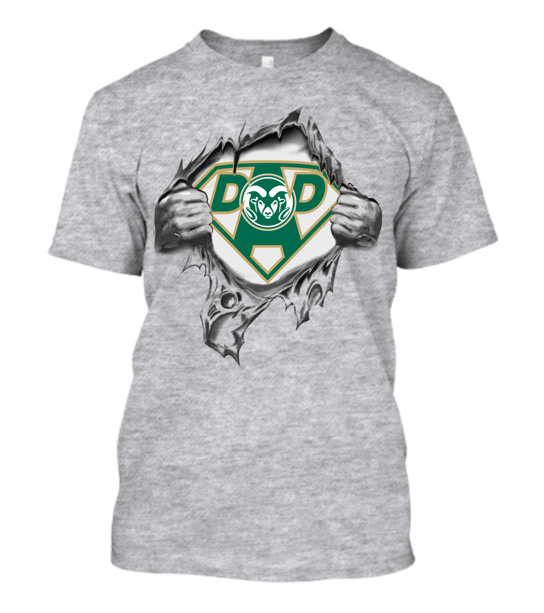 Colorado State Rams Dad Superhero Theme T-Shirt