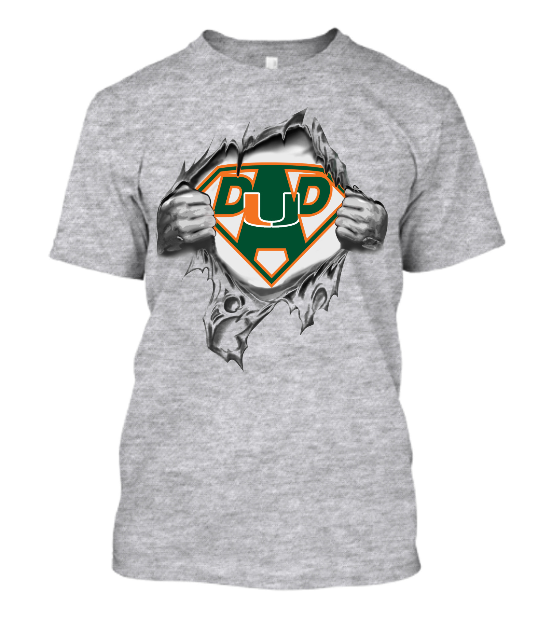 Miami Hurricanes Dad Superman Logo Super Dad T-Shirt