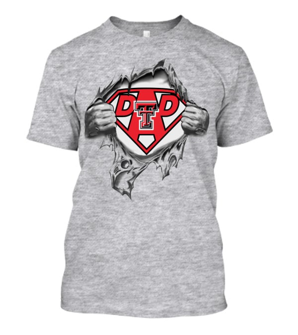 Texas Tech Red Raiders Super Dad Logo Superman Style T-Shirt