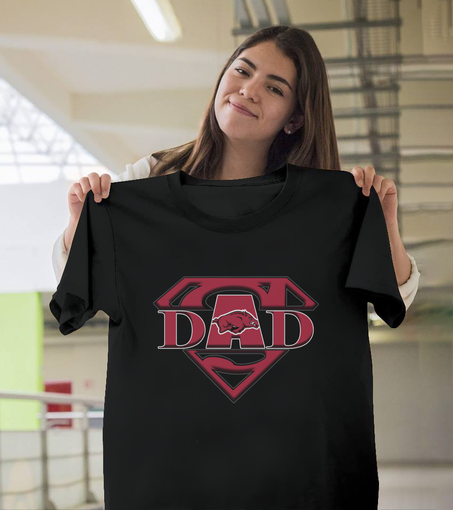 Arkansas Razorbacks Super Dad Emblem with Hog T-Shirt